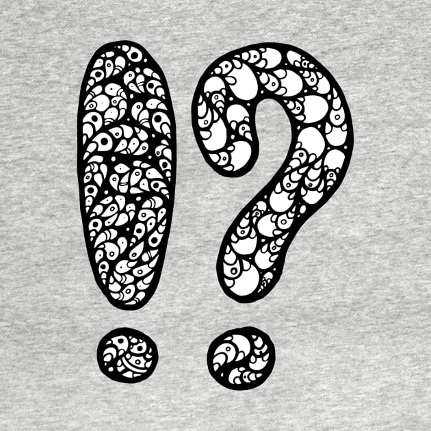 Exclamation and Question Mark Doodle Art by VANDERVISUALS